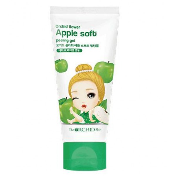 

гель-скатка для лица с экстрактом орхидеи и яблока the orchid skin flower apple soft peeling gel