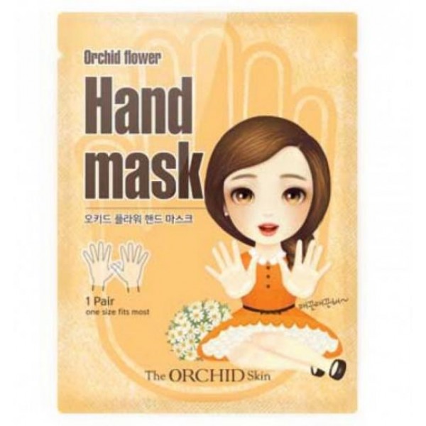 

тканевая маска для рук с экстрактом орхидеи the orchid skin flower hand mask sheet
