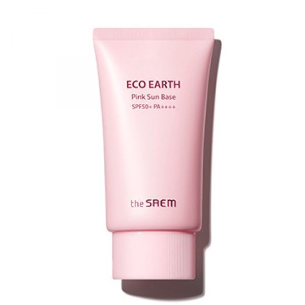 

крем-база с каламиновой пудрой the saem eco earth pink sun base