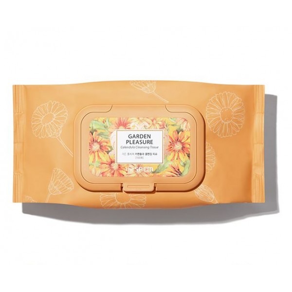 

салфетки очищающие с эсктраком календулы the saem garden pleasure calendula cleansing tissue