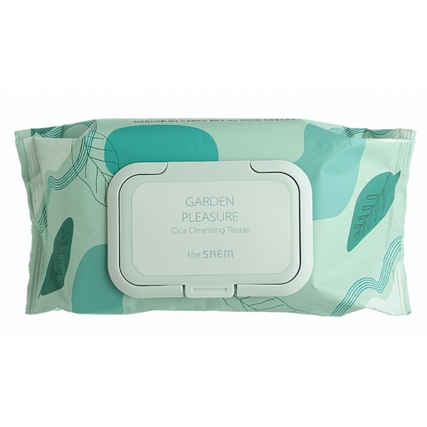 

салфетки косметические влажные the saem garden pleasure cica cleansing tissue