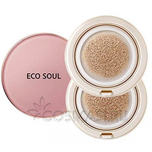 Основа тональная маскирующая The Saem Eco Soul Essence Cushion All Cover Spf50+ Pa+++ фото-1