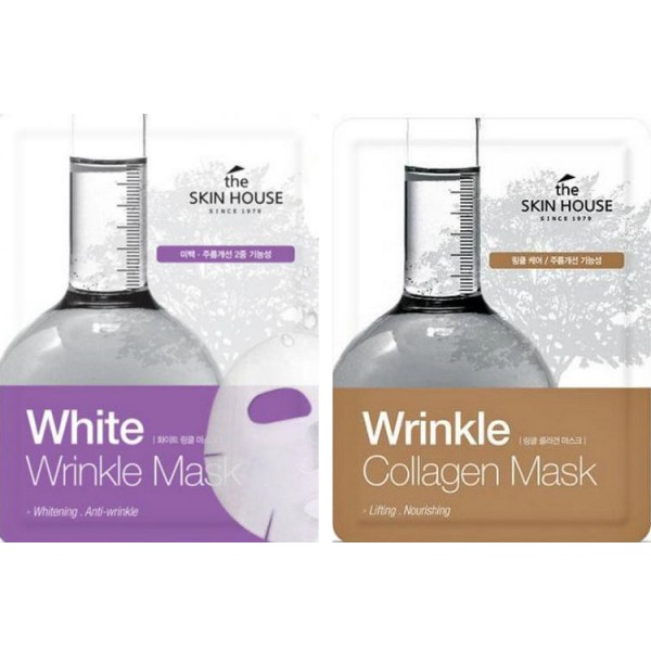 

тканевая маска для лица the skin house wrinkle mask renew