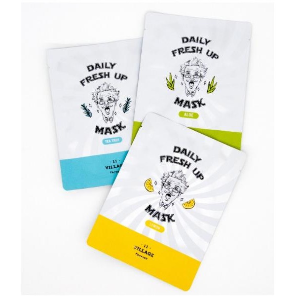 

тканевая маска village 11 factory daily fresh up mask