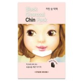 Патчи для подбородка от черных точек с древесным углем Etude House Black Charcoal Chin Pack