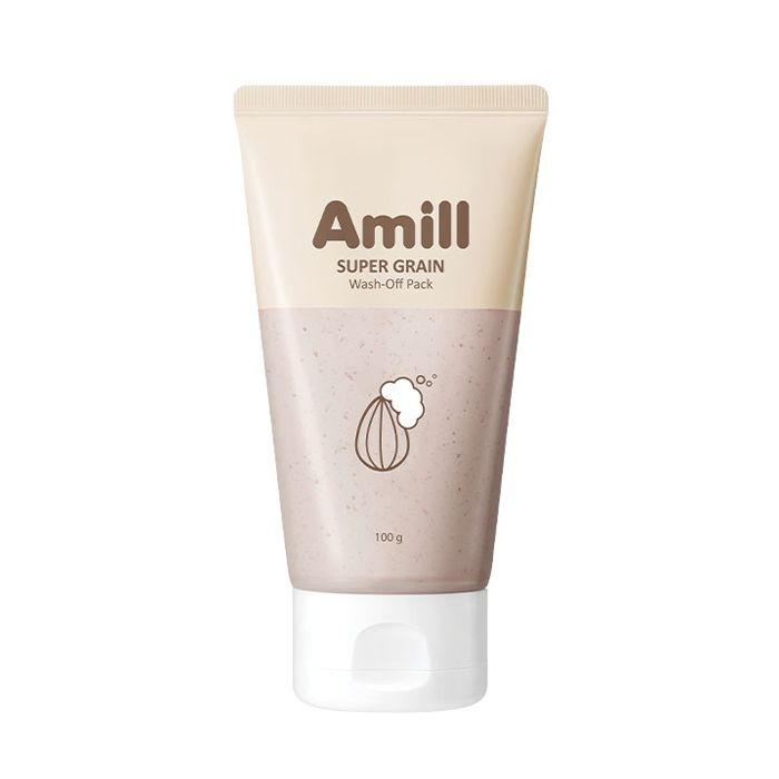 

глиняная маска с зерновыми экстрактами amill super grain wash-off pack