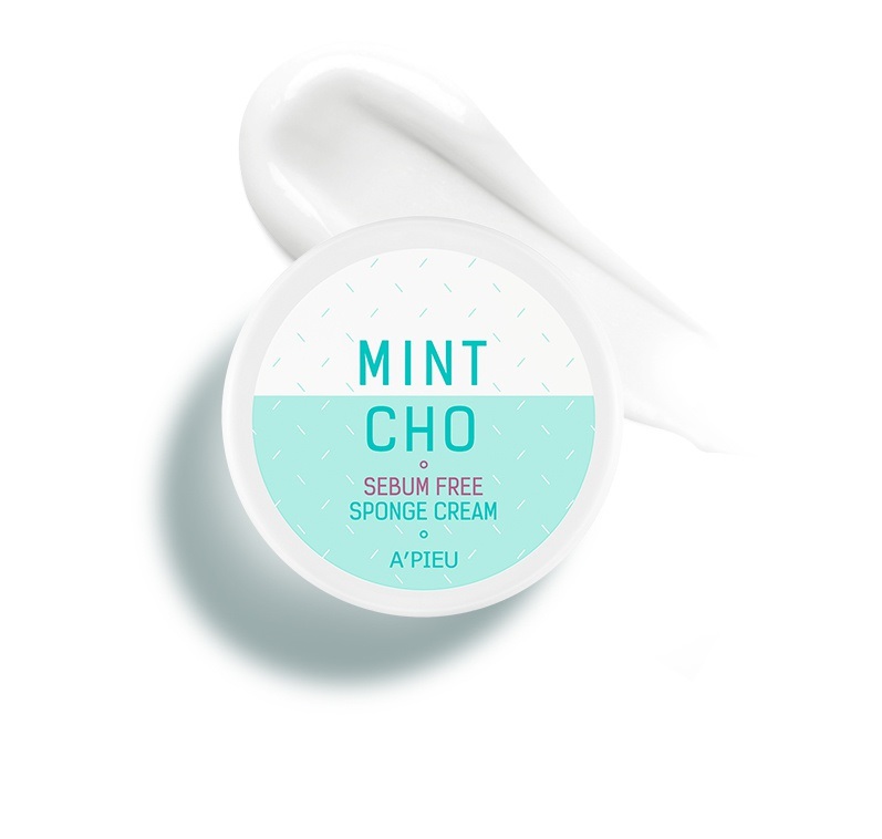 

крем-губка точечный для жирной кожи a'pieu mintcho sebum free sponge cream