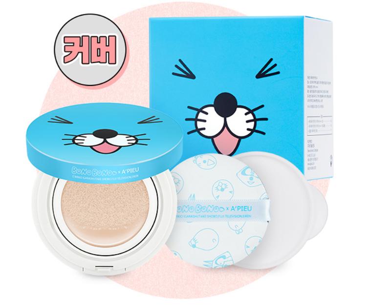 

кушон для макияжа набор a'pieu air-fit cushion special set with bonobono spf50+ pa+++