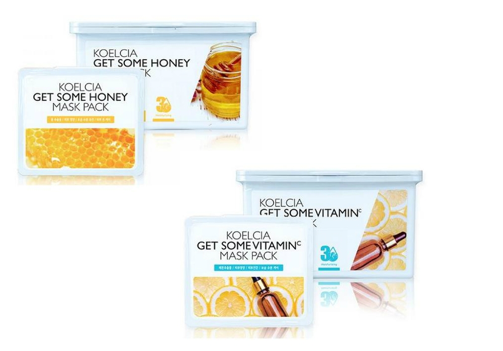 

набор тканевых масок в контейнере koelcia get some mask pack