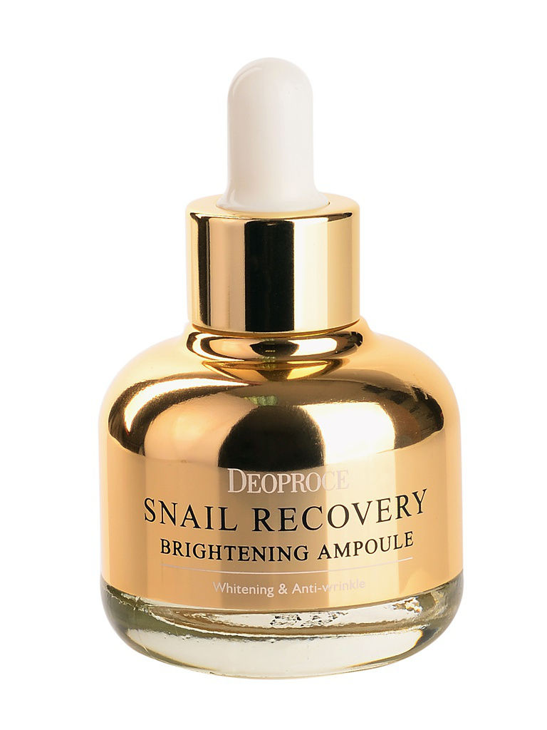 

сыворотка на основе муцина улитки deoproce snail recovery brightening ampoule