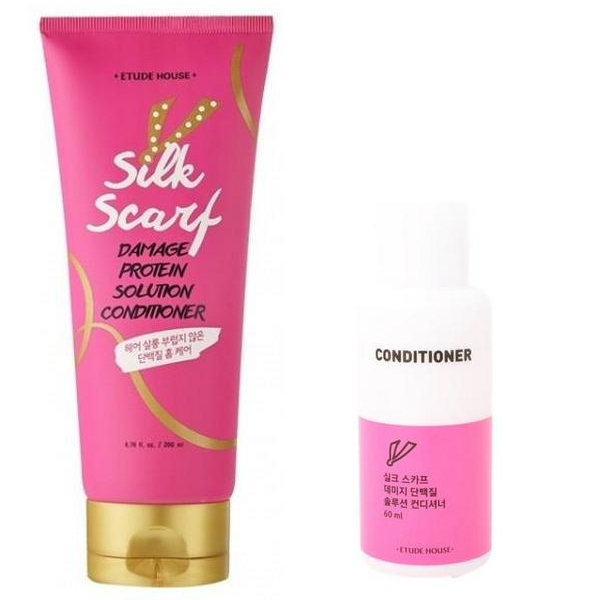 

кондиционер для волос восстанавливающий etude house silk scarf damage protein solution conditioner