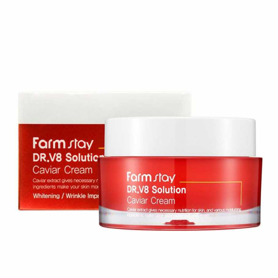 

крем с экстрактом икры farmstay dr-v8 solution caviar cream