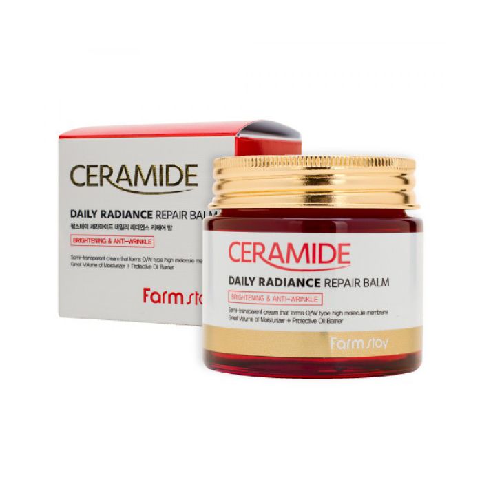 

укрепляющий крем-бальзам для лица c керамидами farmstay ceramide daily radiance repair balm