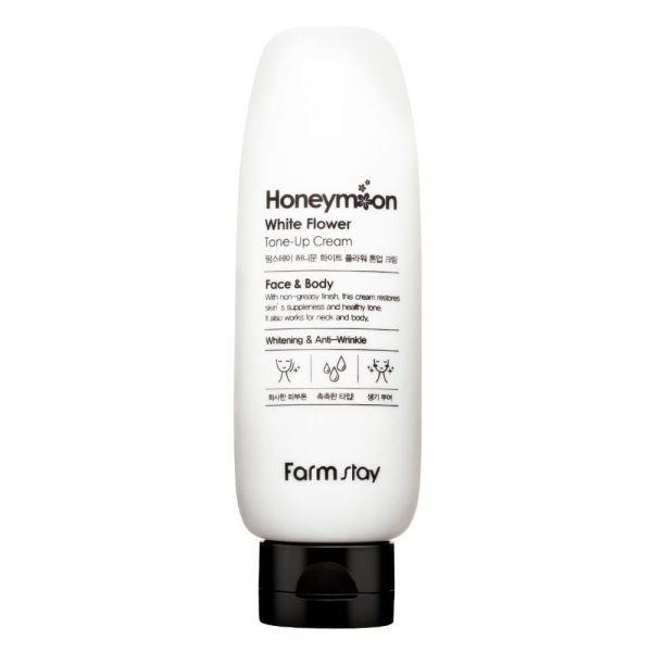 

крем для лица, выравнивающий тон кожи farmstay honeymoon white flower tone-up cream