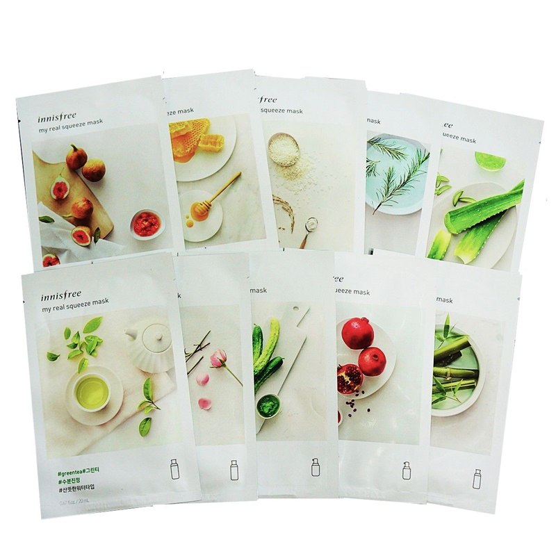 

маска для лица тканевая innisfree my real squeeze mask