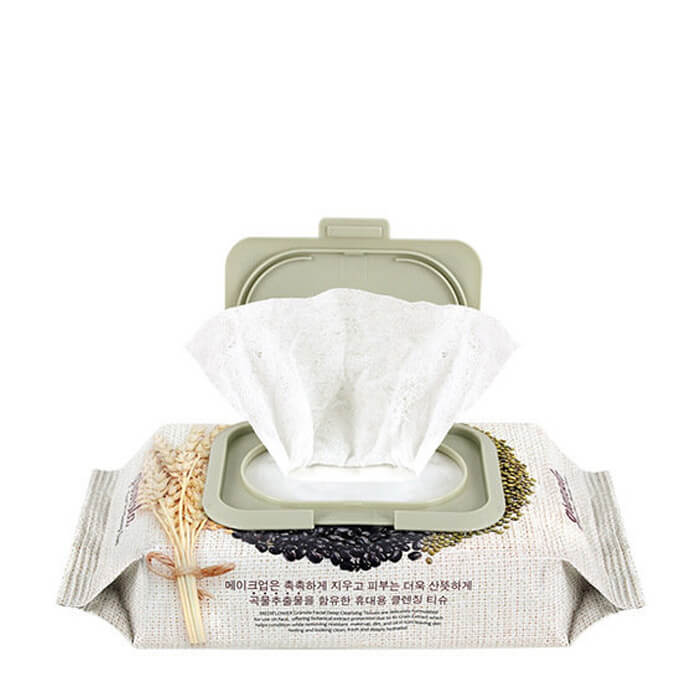 

салфетки для снятия макияжа со злаками «гранола» medi flower mediflower granola facial deep cleansing tissue