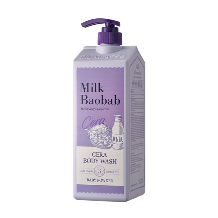 

гель для душа с керамидами, с ароматом детской присыпки milkbaobab cera body wash baby powder