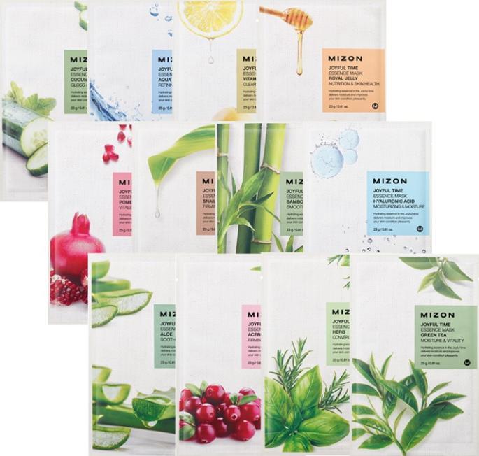 

маска для лица листовая mizon joyful time essence mask