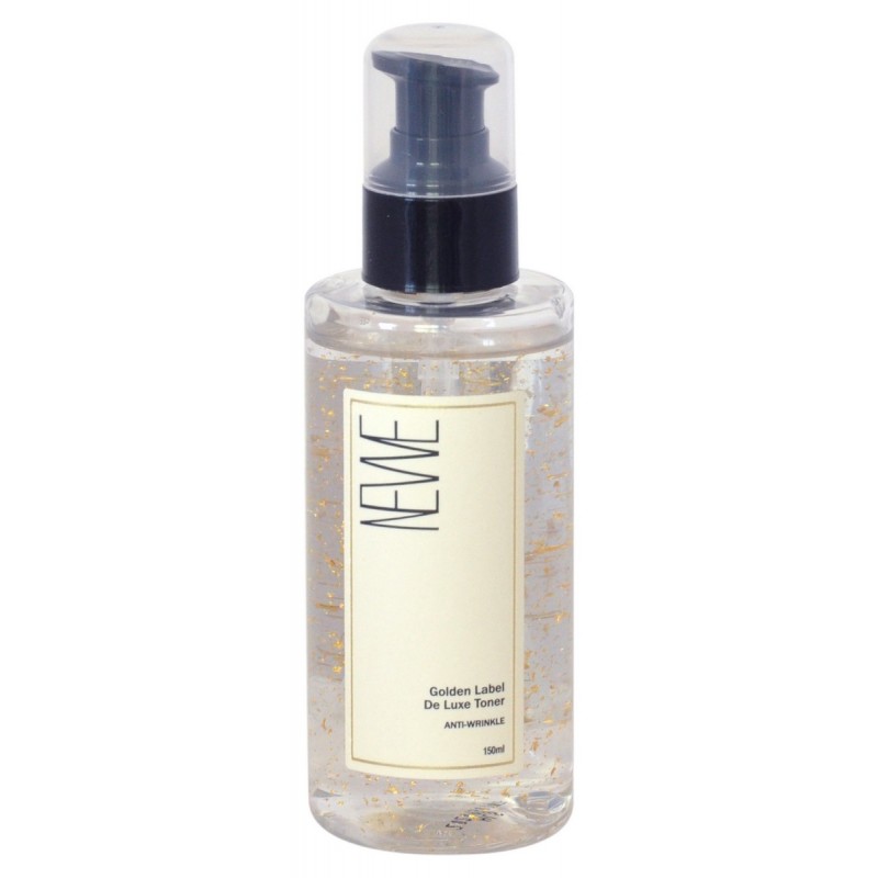 

антивозрастной лосьон для лица с частицами золота newe golden label de luxe toner anti-wrinkle