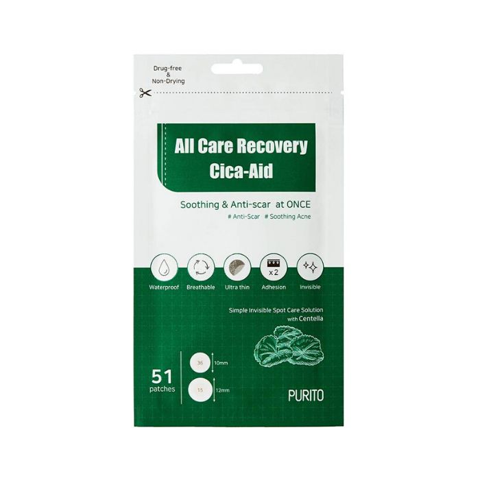 

патчи для проблемной кожи purito all care recovery cica-aid