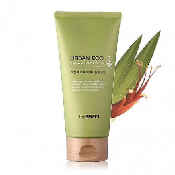 пенка для умывания увлажняющая the saem urban eco harakeke foam cleanser