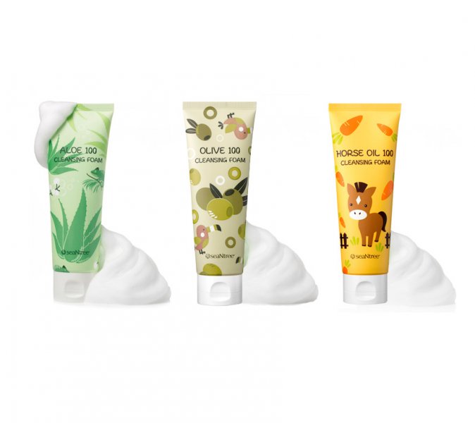 

пенка для умывания seantree 100 cleansing foam