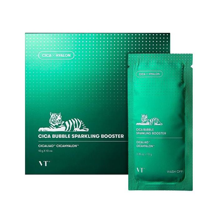 кислородная маска-пенка с центеллой азиатской vt cosmetics cica bubble sparkling booster