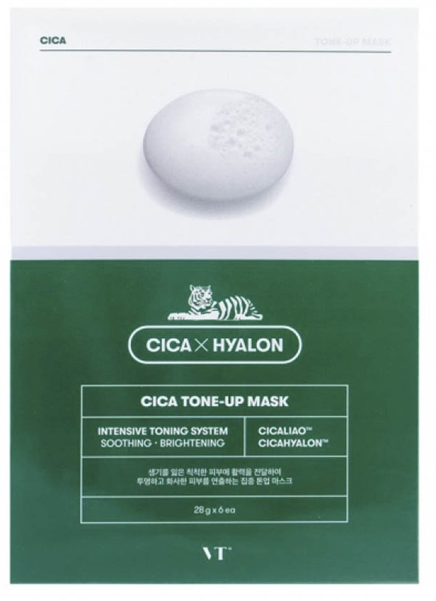 

тканевая маска для выравнивания тона vt cosmetics cica tone-up mask