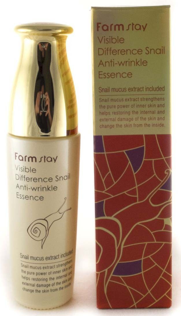 сыворотка с экстрактом улитки разглаживающая морщины farmstay visible difference snail anti-wrinkle essence
