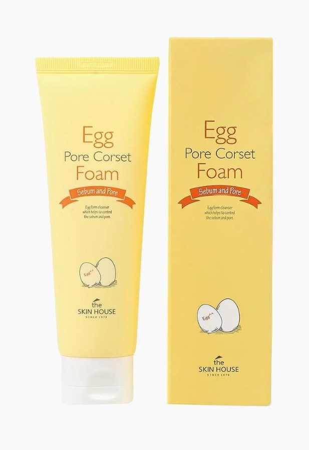 

пенка с яичным экстрактом для сужения пор the skin house egg pore corset foam